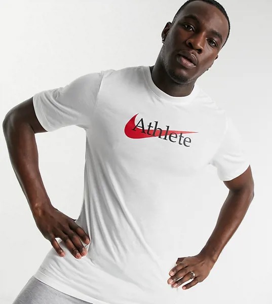 Белая футболка Nike Training Tall Athlete-Белый