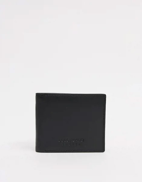 Кожаный бумажник двойного сложения Bolongaro Trevor-Черный цвет