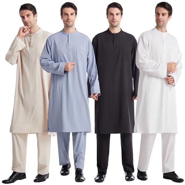 Мужской стиль, мусульманские комплекты одежды, пакистанский мусульманский костюм, одежда для Саудовской Аравии, мужской кафтан, мужской му...