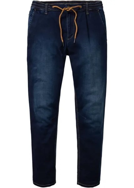 Джинсы прямого кроя без застежек зауженные John Baner Jeanswear, синий