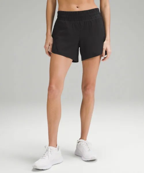 Шорты Track That со средней посадкой на подкладке длиной Lululemon, черный