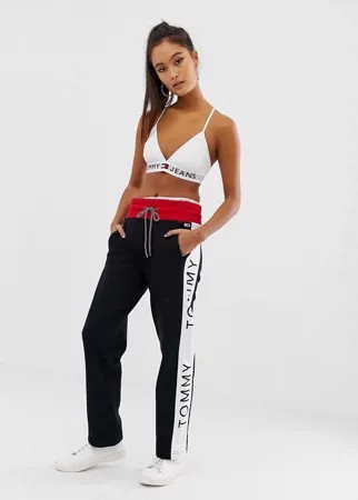 Спортивные брюки колор блок с полосками Tommy Jeans-Темно-синий