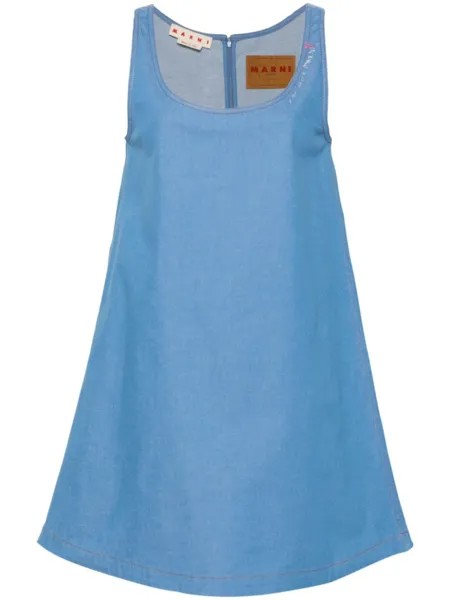 Marni мини-платье из денима Kleid, синий