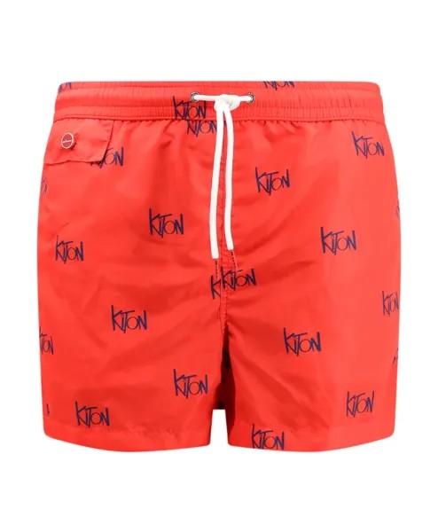 Плавки из нейлона с логотипом Kiton, красный