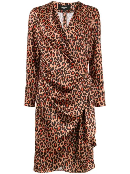 Paule Ka платье с запахом и леопардовым принтом