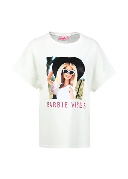 Женская футболка свободного кроя с круглым вырезом Barbie