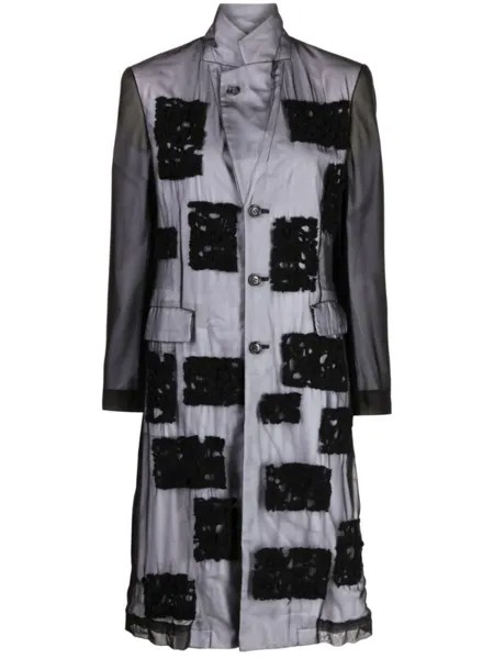 Однобортное пальто Comme Des Garçons, черный