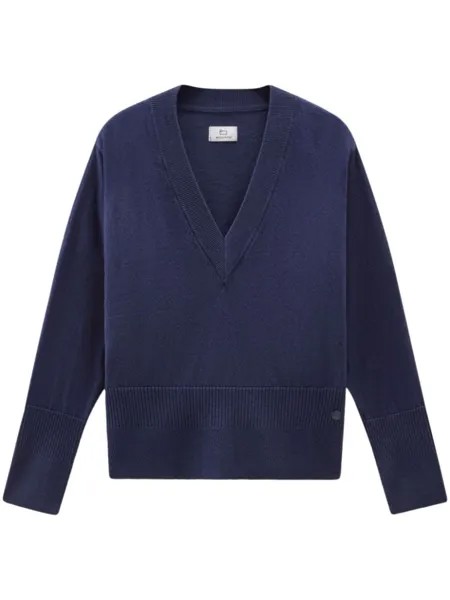 Woolrich джемпер с V-образным вырезом, синий