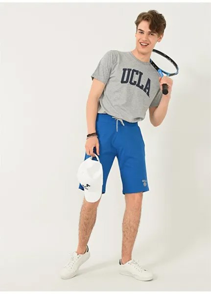 Синие мужские спортивные шорты на шнуровке Ucla