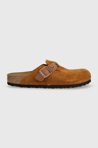 Шлепанцы Boston из замши Birkenstock, коричневый