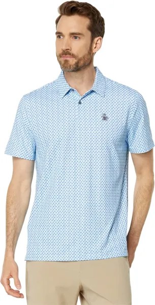 Поло с принтом в стиле ретро-волны Original Penguin Golf, цвет Aquarius