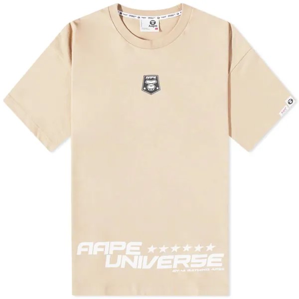 Футболка с номером AAPE Dope, бежевый