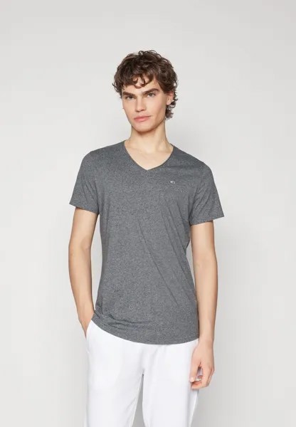 Базовая футболка Tommy Hilfiger, антрацит Slim Jasper V Neck