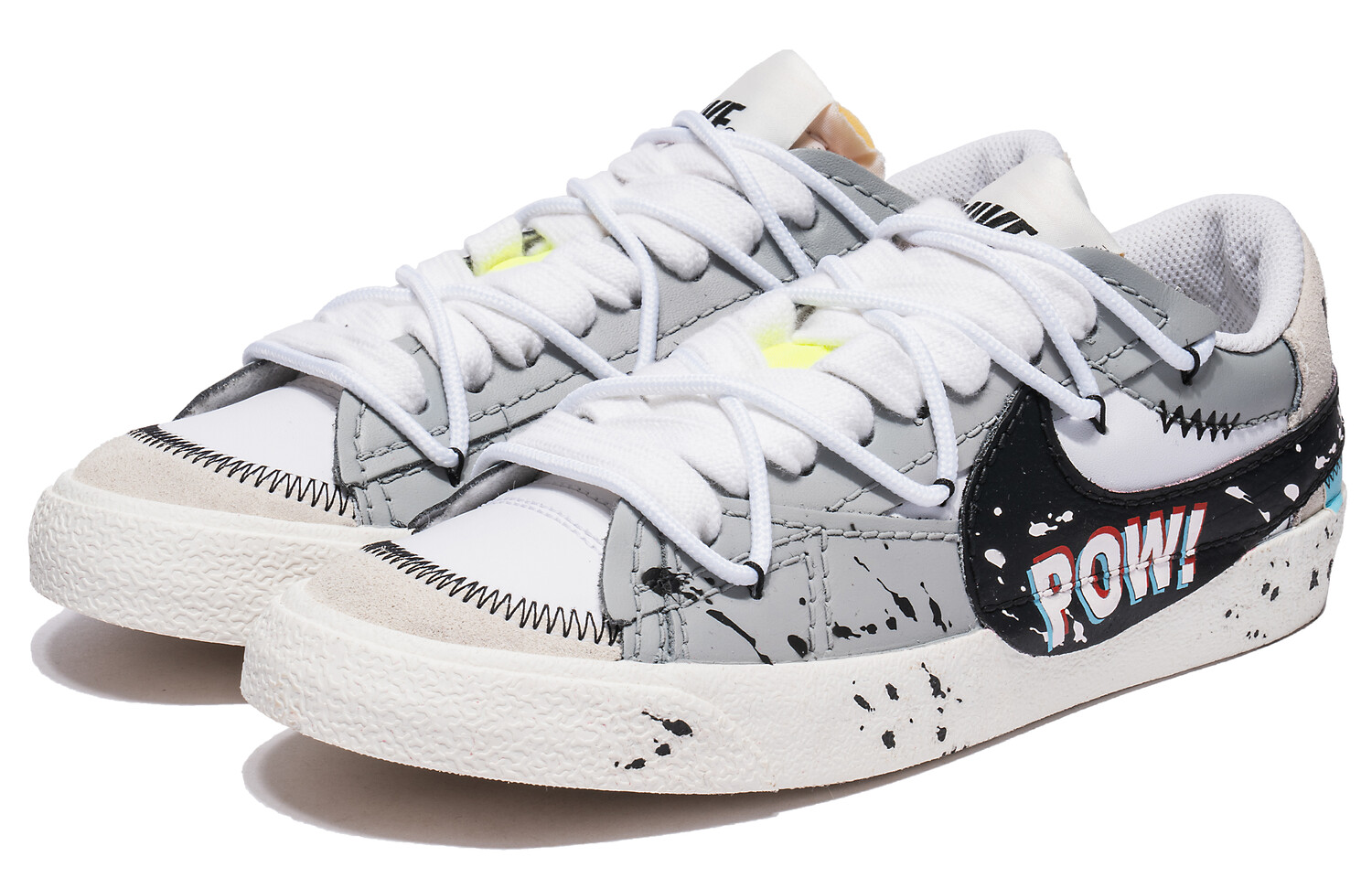 Кроссовки Nike Blazer Skateboarding Shoes Women's Low-top Black, серый