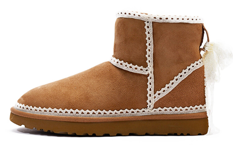 CLASSIC MINI Зимние ботинки женские коричневые/белые Ugg