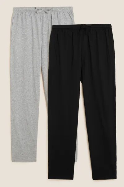 Пижамные штаны – 2 пары Marks & Spencer, черный