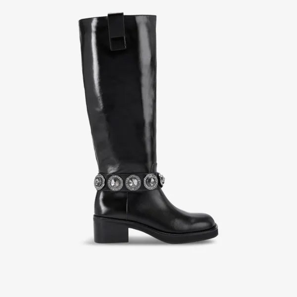 Сапоги Octavia с драгоценными камнями и высоким коленом Kurt Geiger London, черный