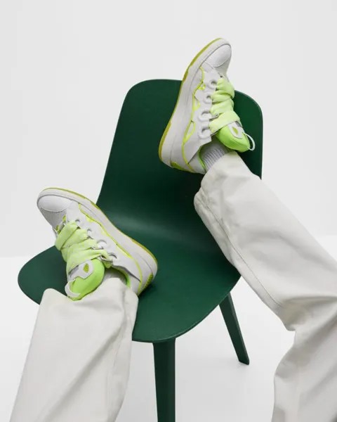 Мужские кожаные низкие кеды Curb Lanvin