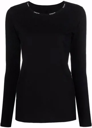 Yohji Yamamoto топ с длинными рукавами и логотипом