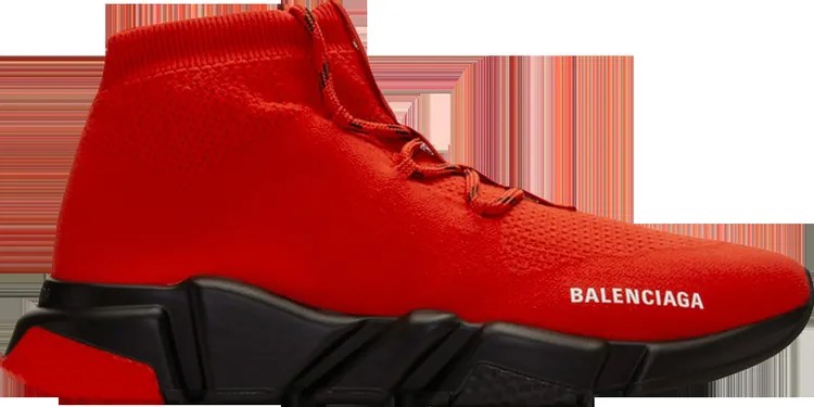Кроссовки Balenciaga Speed Trainer Lace-Up Red Black, красный