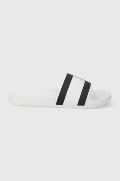 Шлепанцы RUBBER TH FLAG POOL SLIDE Tommy Hilfiger, белый