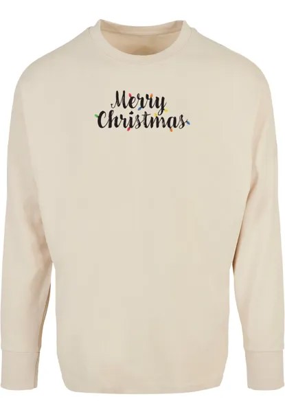 Лонгслив Merchcode MERRY CHRISTMAS, песочный