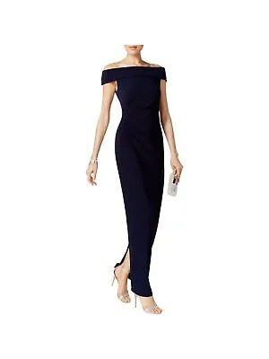 Женское вечернее платье-футляр VINCE CAMUTO темно-синего цвета с короткими рукавами и короткими рукавами 2