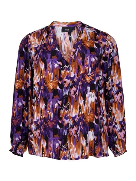 Блуза Zizzi DALA, цвет Lilac/Dark Purple
