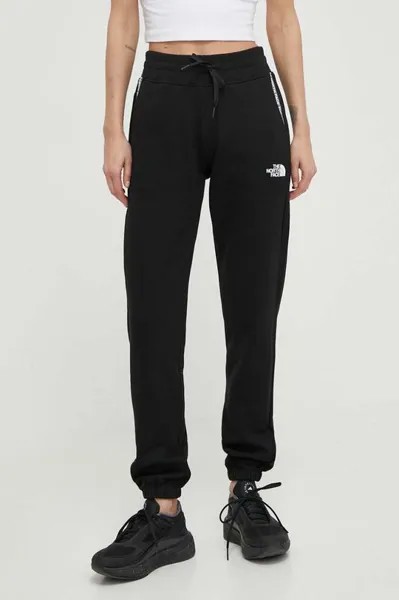 Хлопковые спортивные штаны The North Face, черный