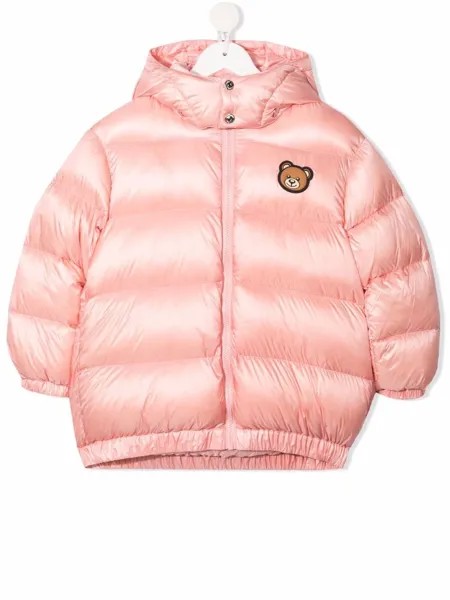 Moschino Kids пуховик Teddy Bear с капюшоном