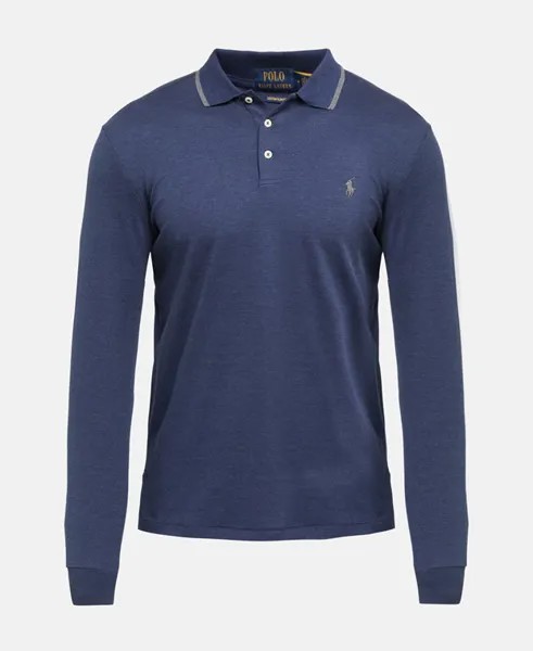 Рубашка-поло с длинными рукавами Polo Ralph Lauren, темно-синий