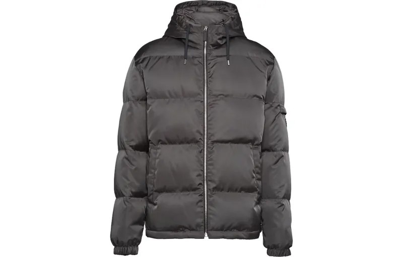 Пуховик мужской Iron Grey Prada, серый