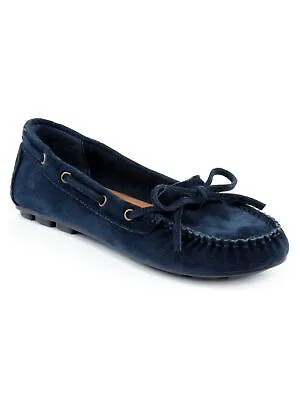 Женские кожаные мокасины LUCKY BRAND темно-синего цвета Comfort Darice с круглым носком без шнуровки 5.5