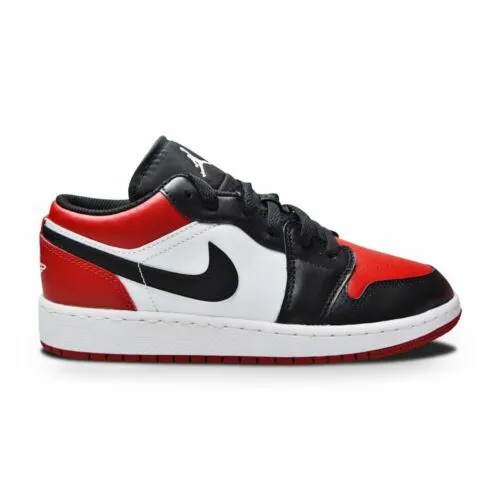 Кроссовки Nike Air Jordan 1 Low (GS) для юниоров — 553560 612 — Gym Red White Black
