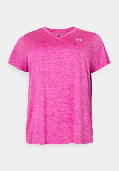 Спортивная футболка TECH TWIST Under Armour, цвет rebel pink/pink elixir/white