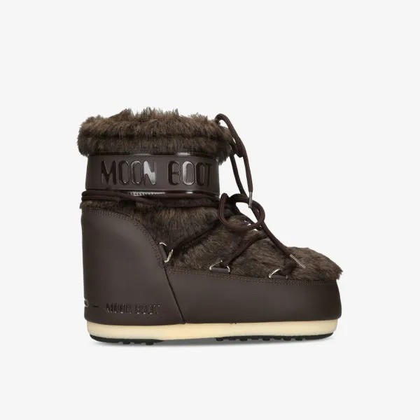 Тканые зимние ботинки Icon с отделкой из искусственного меха Moon Boot, коричневый