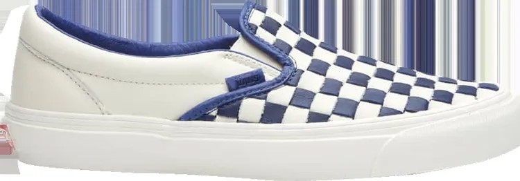 Кеды Vans OG Classic Slip-On LX 50th Anniversary - Patriot Blue Checkerboard, белый