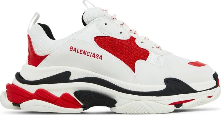 Кроссовки Balenciaga Triple S Sneaker 'White Red Black', белый