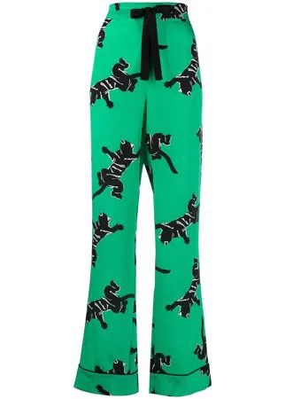 DVF Diane von Furstenberg прямые брюки с завышенной талией и графичным принтом