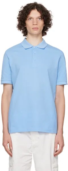 Синяя рубашка-поло с вентиляцией Bottega Veneta