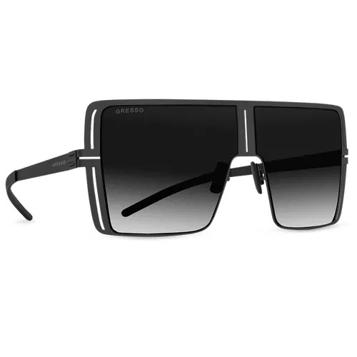 Солнцезащитные очки Gresso, монолинза, градиентные, с защитой от УФ, черный