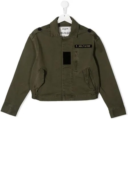 Zadig & Voltaire Kids куртка-рубашка Jess в стиле милитари