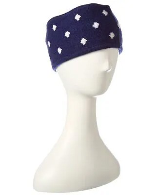 Кашемировая повязка на голову Hannah Rose в горошек, женская, синяя