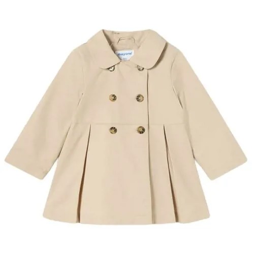 Пальто Mayoral, демисезонное, для девочек, размер 92, бежевый