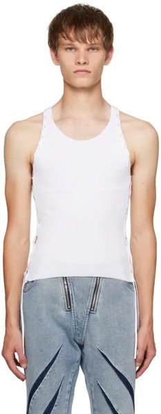Белая бихромная майка Dion Lee