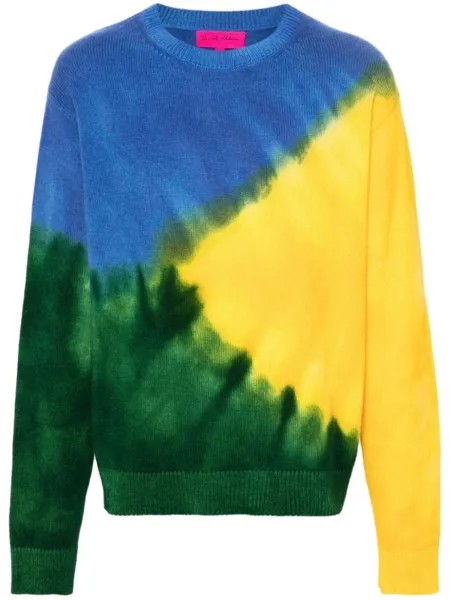 The Elder Statesman кашемировый джемпер Gradient Simple, синий