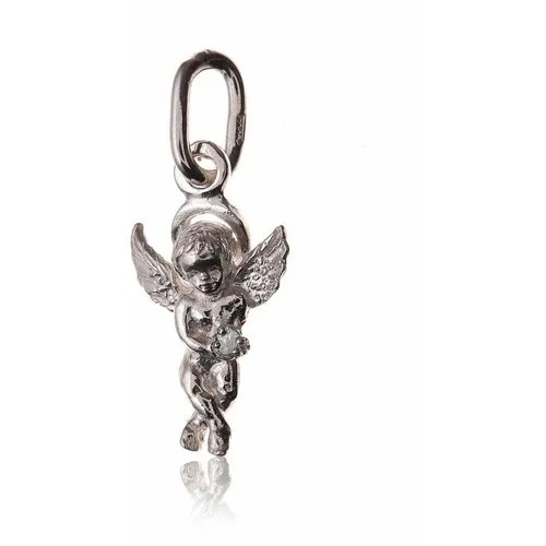 Подвеска TOP CRYSTAL, серебро, 925 проба, фианит, серебристый/белый