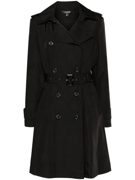 Lauren Ralph Lauren двубортный тренч, черный