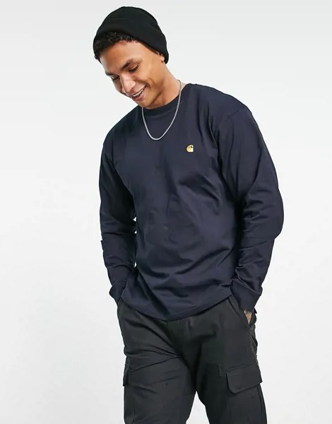 Темно-синий лонгслив Carhartt WIP Chase