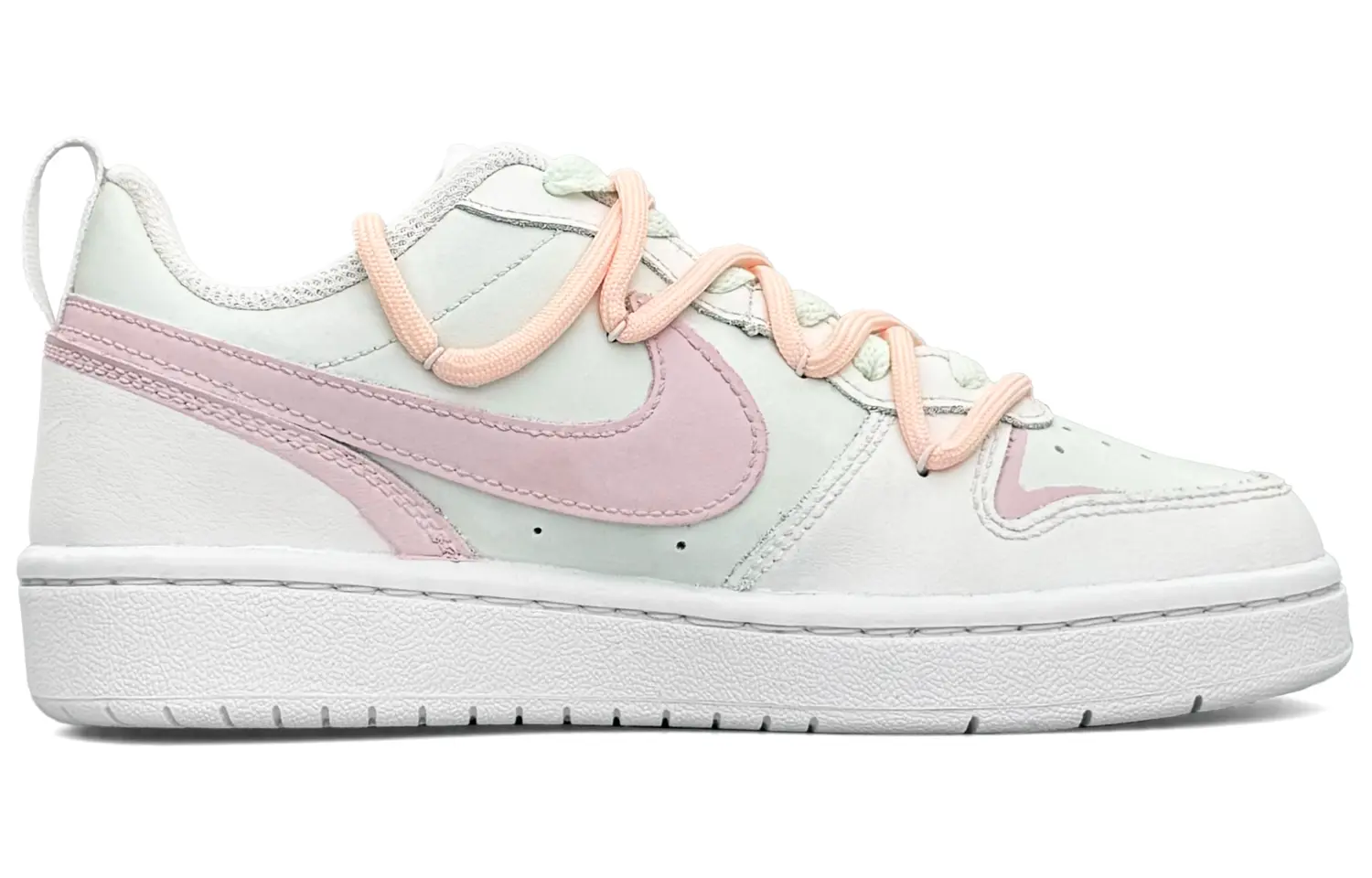 Кроссовки Nike Court Borough Skateboarding Shoes Women's Low-top White, светло-зеленый